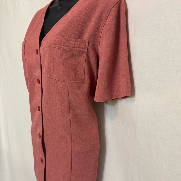 A-82 Alfred Dunner PLUS SIZE 14 Pink Short‎ Sleeve Button Down Blouse - Picture 5 of 16